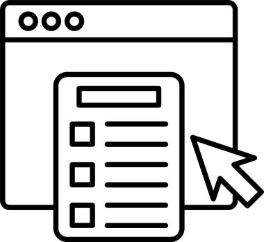 Çevrimiçi Araştırma Satırı Simge Tasarımı
