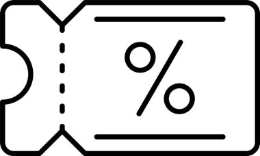 Kupon satırı simgesi tasarımı