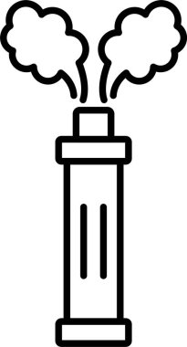 Duman Bombası Çizgisi Simgesi Tasarımı