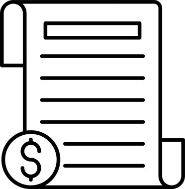 Maaş Çizgisi Simgesi Tasarımı