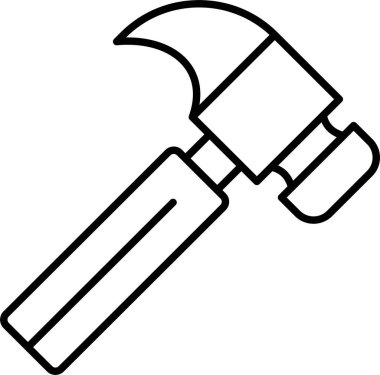 Çekiç çizgisi simgesi tasarımı