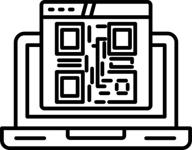 Qr Kod Satır Simgesi Tasarımı