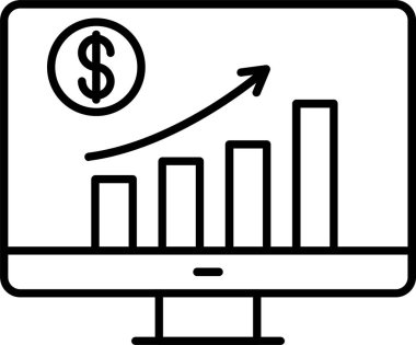 Büyüme Çizgisi Simgesi Tasarımı