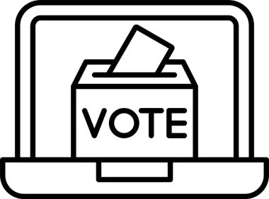 Çevrimiçi Oylama Satırı Simgesi Tasarımı