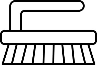 Temizleme Fırçası Satırı Simgesi Tasarımı