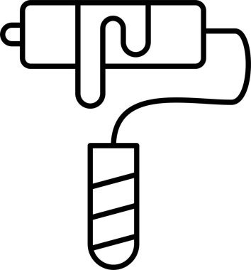 Boya silindiri satırı simgesi tasarım