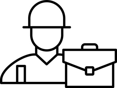 Worker Line Simgesi Tasarımı