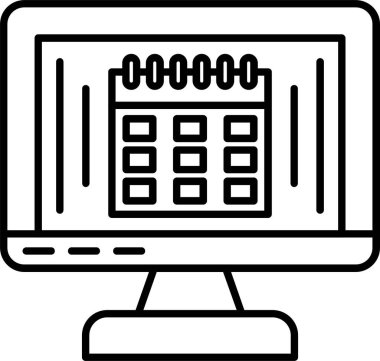 takvim çizgisi simgesi tasarımı