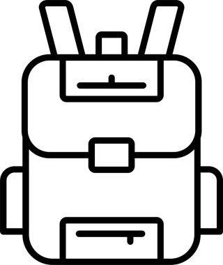 Sırt çantası satırı simgesi tasarım