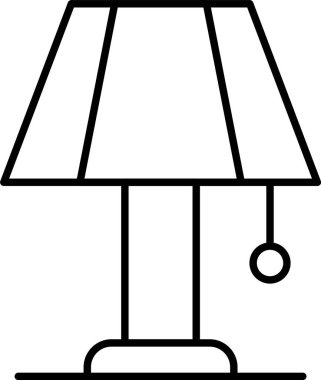Masa lambası satırı simgesi tasarım
