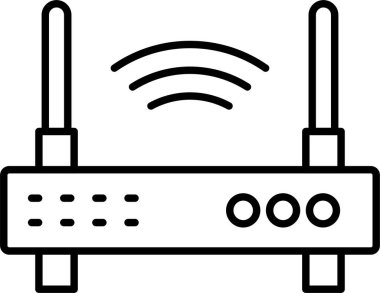 WiFi yönlendirici hattı simge tasarımı