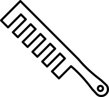 Saç Tarak Çizgisi Simgesi Tasarımı