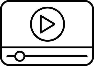 Video Playe Satır Simgesi Tasarımı