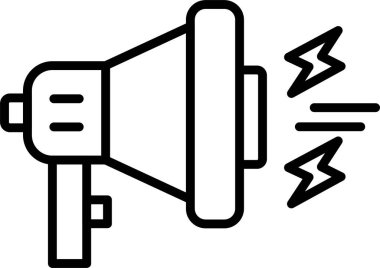 Megafon Satır Simgesi Tasarımı