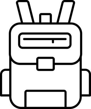 Sırt çantası satırı simgesi tasarım