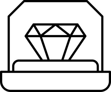 Nişan Yüzük Çizgisi Simgesi Tasarımı