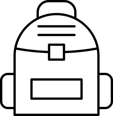 Sırt çantası satırı simgesi tasarım