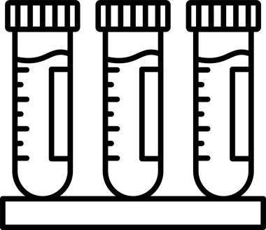 Test Tüpü Satırı Simgesi Tasarımı