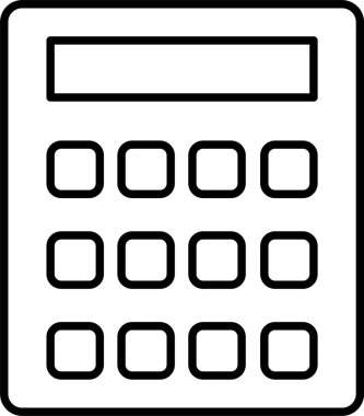 Hesaplama çizgisi simgesi tasarımı