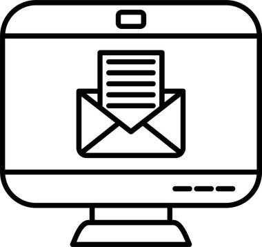 Zarf satırı simgesi tasarım