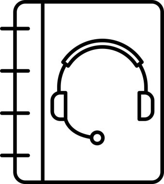 Not Defteri Desteği Satır Simgesi Tasarımı