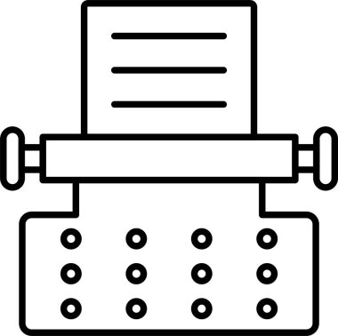 Daktilo Satırı Simge Tasarımı