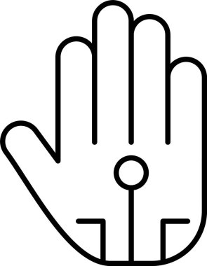 Kablolu Eldiven Çizgisi Simgesi Tasarımı