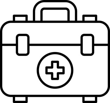 İlk Yardım Kutusu Satırı Simge Tasarımı