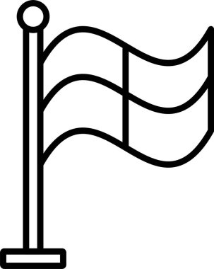 Bayrak simgesi tasarım satır