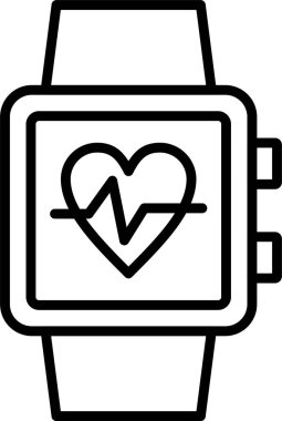 Akıllı Saat Satır Simgesi Tasarımı