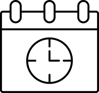 Zaman Yönetimi Satır Simgesi Tasarımı