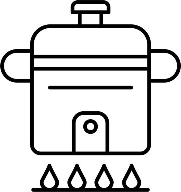 Yemek Çizgisi Simgesi Tasarımı