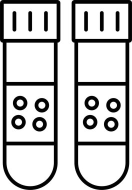 Test Tüpleri Satır Simgesi Tasarımı