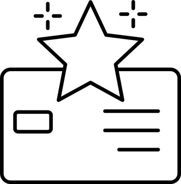 Sadakat Kartı Çizgisi Simge Tasarımı