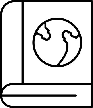 Encyclopedia Line Icon Design clipart