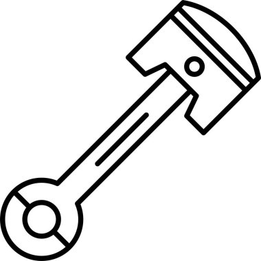 Piston Çizgisi Simge Tasarımı