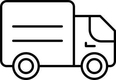 Teslimat Truck çizgisi simgesi tasarımı