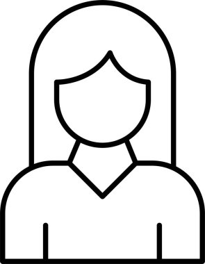 Kadın Satır Simgesi Tasarımı