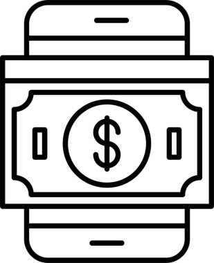 Banknotes Satır Simgesi Tasarımı