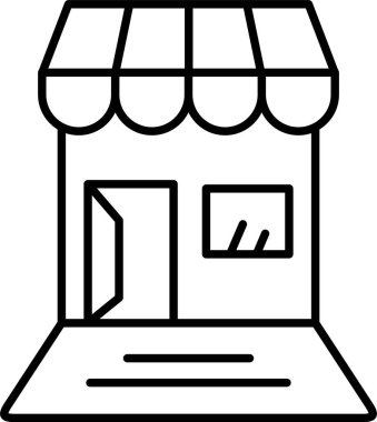 Dükkan çizgisi simgesi tasarımı