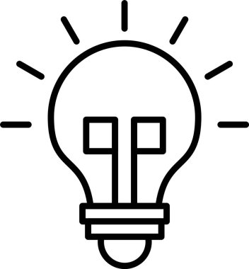 Ampul hattı simgesi tasarımı