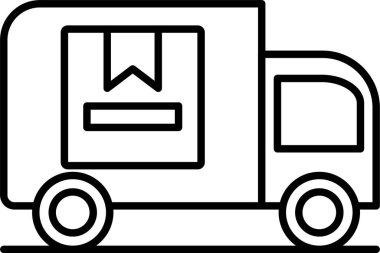Teslimat Truck çizgisi simgesi tasarımı