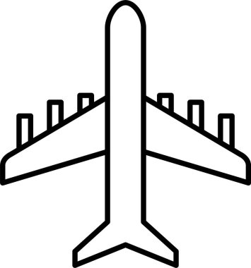 Uçak Çizgisi Simgesi Tasarımı
