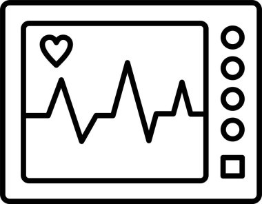 EKG makinesi satırı simgesi tasarım