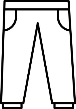 Pantolon Çizgisi Simgesi Tasarımı