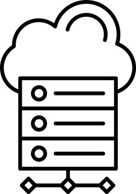 Veri Depolama çizgisi simgesi tasarımı