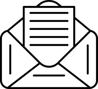 E- posta satırı simgesi tasarımı