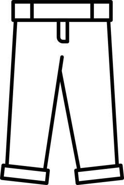 Pantolon Çizgisi Simgesi Tasarımı
