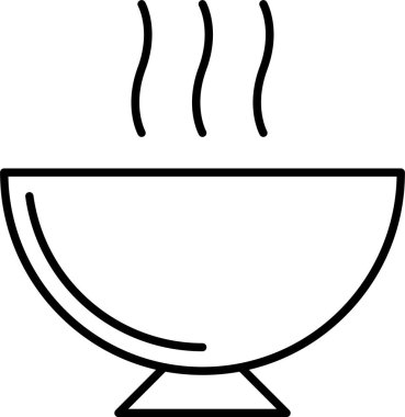 Çorba Çizgisi Simgesi Tasarımı