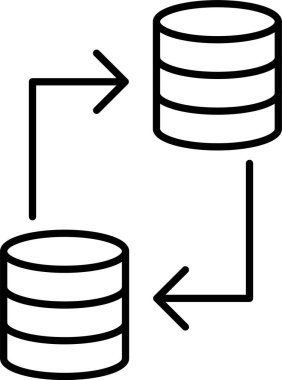 Veri Aktarımı Satır Simgesi Tasarımı